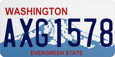 WA license plate AXG1578