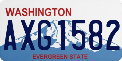 WA license plate AXG1582