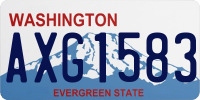 WA license plate AXG1583