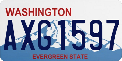 WA license plate AXG1597