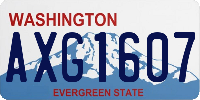 WA license plate AXG1607