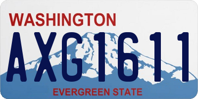 WA license plate AXG1611