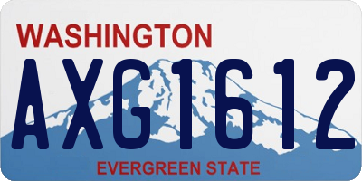 WA license plate AXG1612