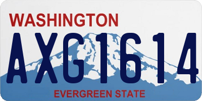 WA license plate AXG1614