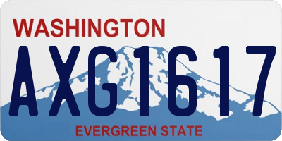 WA license plate AXG1617