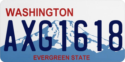WA license plate AXG1618