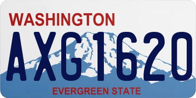 WA license plate AXG1620