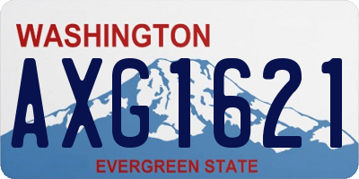 WA license plate AXG1621
