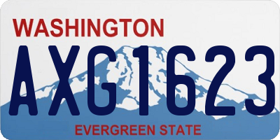 WA license plate AXG1623