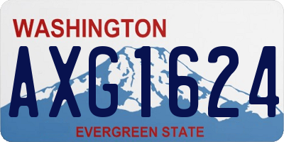 WA license plate AXG1624