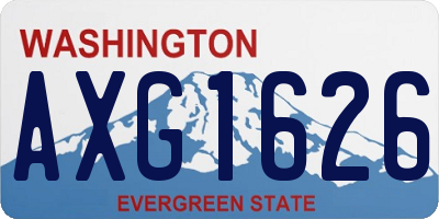 WA license plate AXG1626
