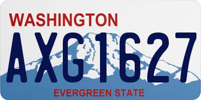 WA license plate AXG1627