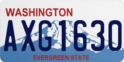 WA license plate AXG1630