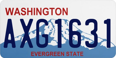WA license plate AXG1631