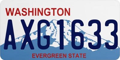WA license plate AXG1633