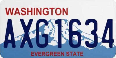 WA license plate AXG1634