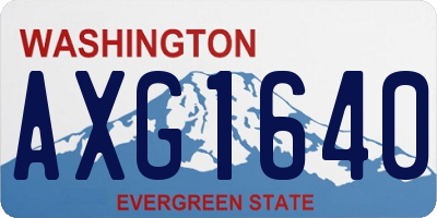 WA license plate AXG1640