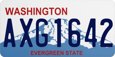 WA license plate AXG1642