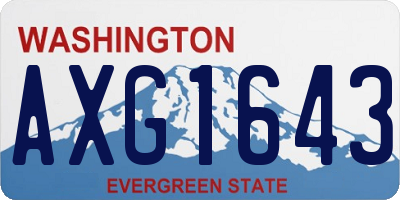 WA license plate AXG1643