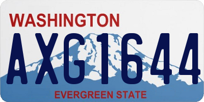 WA license plate AXG1644