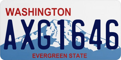 WA license plate AXG1646
