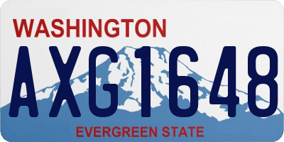 WA license plate AXG1648