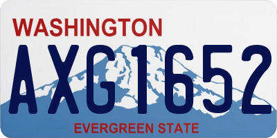 WA license plate AXG1652