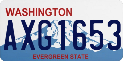 WA license plate AXG1653