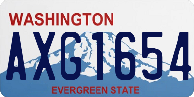 WA license plate AXG1654