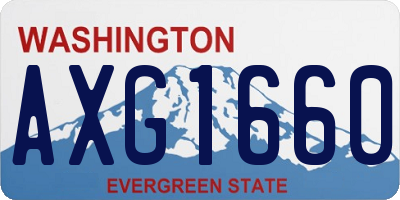 WA license plate AXG1660