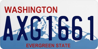 WA license plate AXG1661