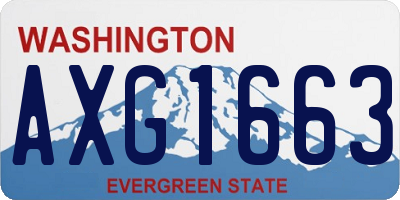 WA license plate AXG1663