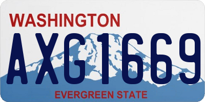 WA license plate AXG1669