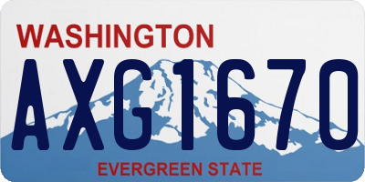 WA license plate AXG1670