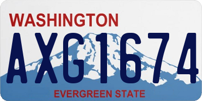 WA license plate AXG1674