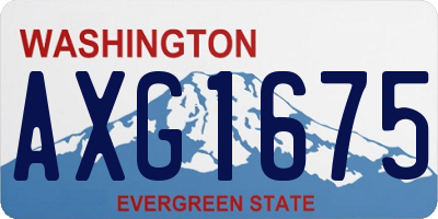 WA license plate AXG1675