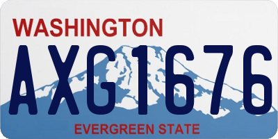 WA license plate AXG1676