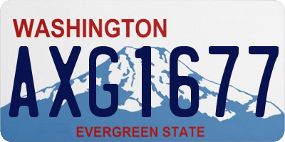 WA license plate AXG1677