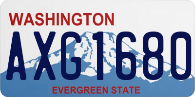 WA license plate AXG1680