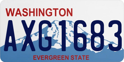 WA license plate AXG1683