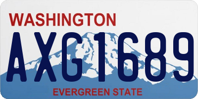 WA license plate AXG1689