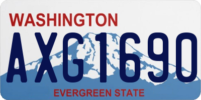 WA license plate AXG1690