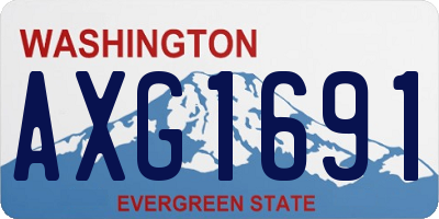 WA license plate AXG1691