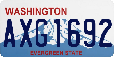 WA license plate AXG1692