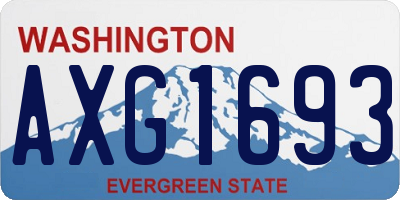 WA license plate AXG1693