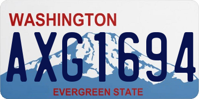 WA license plate AXG1694
