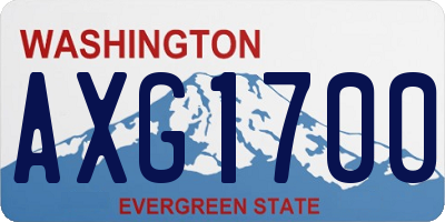WA license plate AXG1700