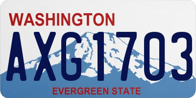 WA license plate AXG1703