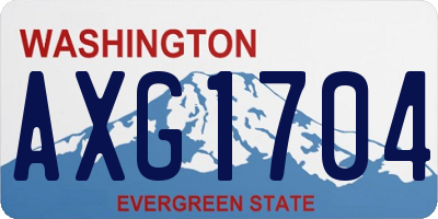 WA license plate AXG1704