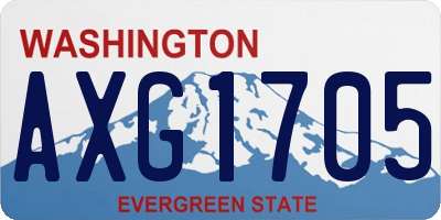 WA license plate AXG1705